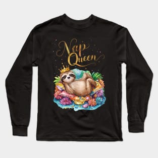 Nap Queen: Watercolor Dreams Long Sleeve T-Shirt
